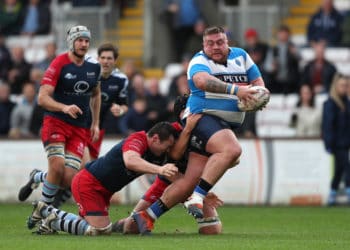 Josh Crickmay of Darlington Mowden Park during the National Division 1 match between Darlington Mowden Park and Rams RFC at the Northern Echo Arena, Darlington on Sunday 24th October 2021. (Credit: Chris Booth | MI News)