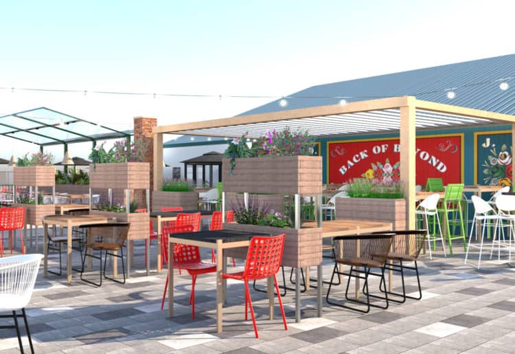 An artist's impression of the new Back of Beyond pub garden Picture: Wetherspoon
