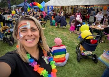 Nikki Gladwin-Stride, also known as DJ NikNak, at Reading Pride