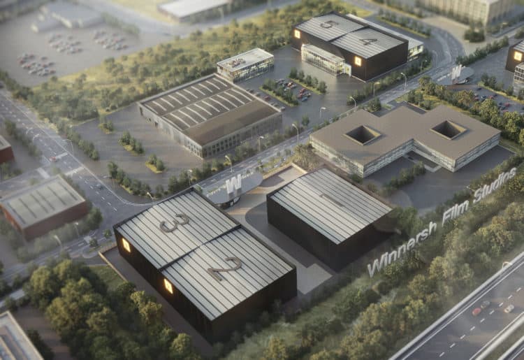 A CGI of the Stage Fifty studios at Winnersh Triangle