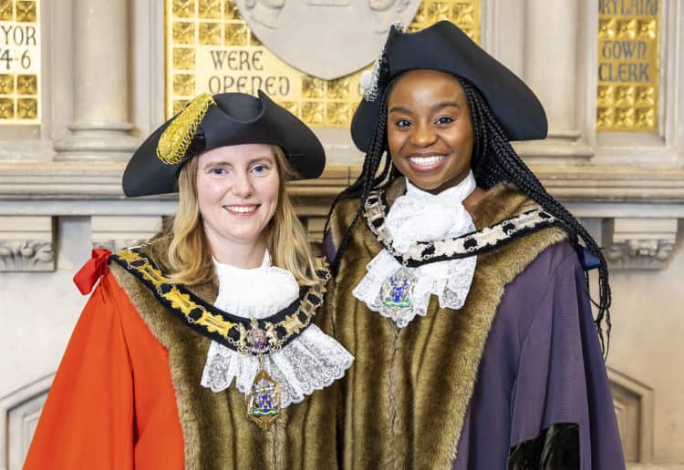 Cllr Rachel Eden with Cllr Ayo Sokale at the mayor making ceremong Picture: Stewart Turkington/www.stphotos.co.uk