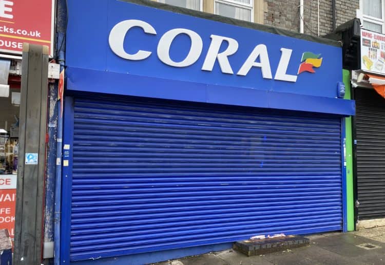 The Coral bookmakers in Whitley Street, Reading