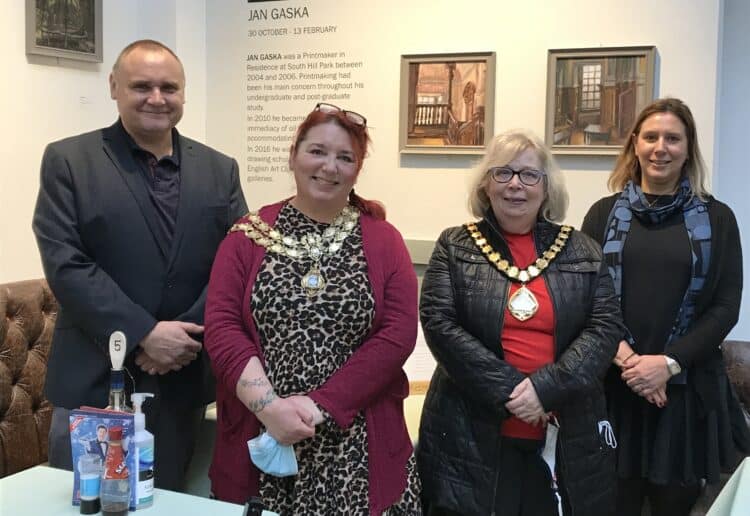 The mayors met at South Hill Park
