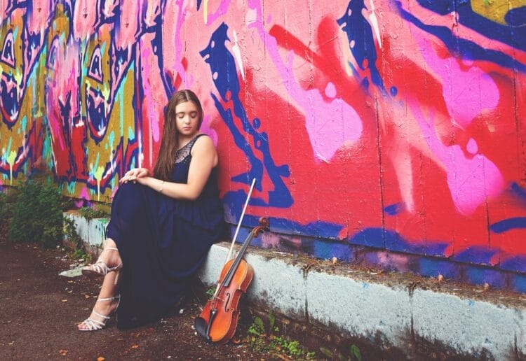 Performing at the Mozart Birthday Concert at Norden Farm is Katie Mazur
