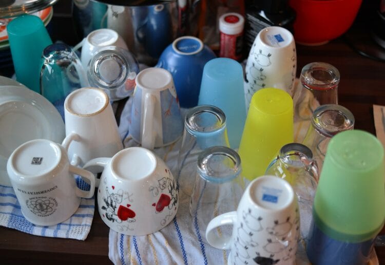 Washing dishes and drying up can be an act of appreciation and worship.