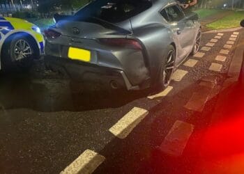 A car seized by Police at Thames Valley Park