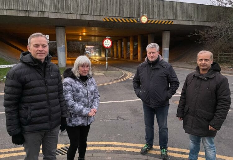 From left: Matt Rodda MP with Cllr Shirley Boyt, Labour councillor for Bulmershe and Whitegates, and Labour councillor candidates, Andy Cory and Majid Nagra. Picture: courtesy of Matt Rodda