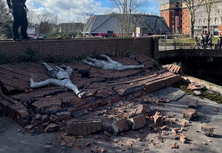 Cartwheeling Boys damaged by Storm Eunice Picture: TVP Reading