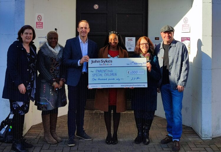 Parenting Special Children receive cheque from John Sykes Foundation