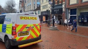 Thames Valley Police cordon on Broad Street Picture: Jake Clothier