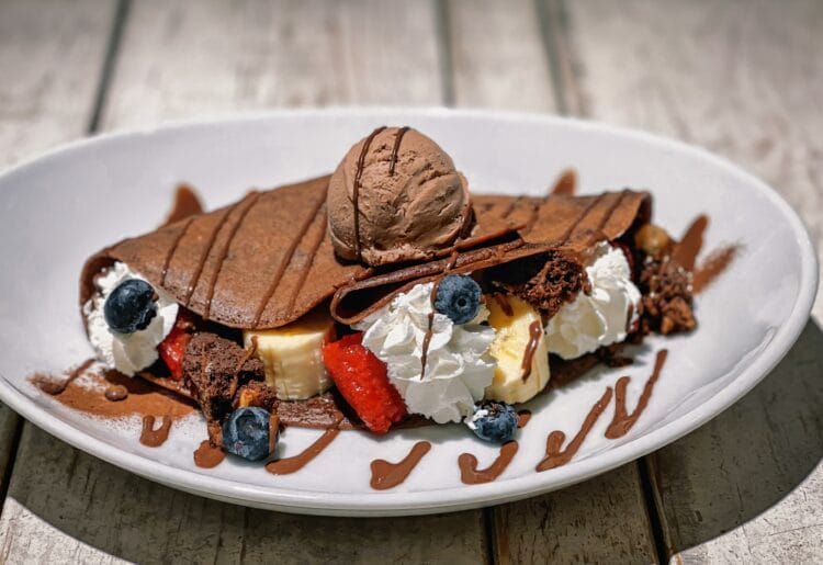 Sweet treats: a loaded chocolate pancake Picture: DLKR on Unsplash