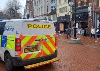 Thames Valley Police cordon on Broad Street Picture: Jake Clothier