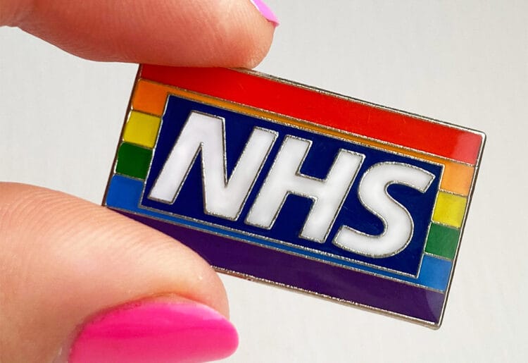 An NHS Rainbow Badge. Picture courtesy of Reading Pride