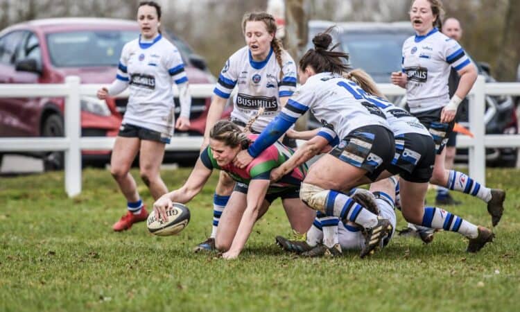 Alice Denton-Rice bags Abbey’s first try @Rugbygrandad