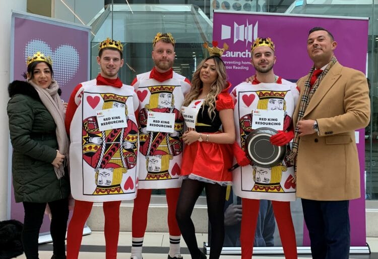 The team from Red King Resourcing ahead of the pancake race Picture: Daniel Blackham