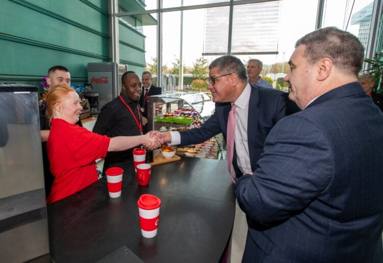 Mr Sharma was able to see first-hand the projects CGI supports in the local area, through employment programs with WorkFit. Meeting members of the WorkFit program that empowers people with Down?s Syndrome into employment and career opportunities
