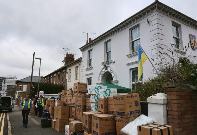 Donations at the Reading Ukrainian Centre in Sidmouth Street Picture: Dijana Capan / DVision
