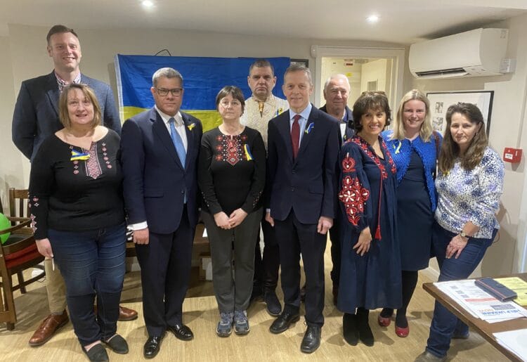 Reading Ukrainian Community Centre thanksgiving ceremony on Sunday, March 13, attended by Alok Sharma MP, Matt Rodda MP, Cllr Jason Brock, Cllr John Halsall, and Mayor of Reading Cllr Rachel Eden Pictures: Phil Creighton