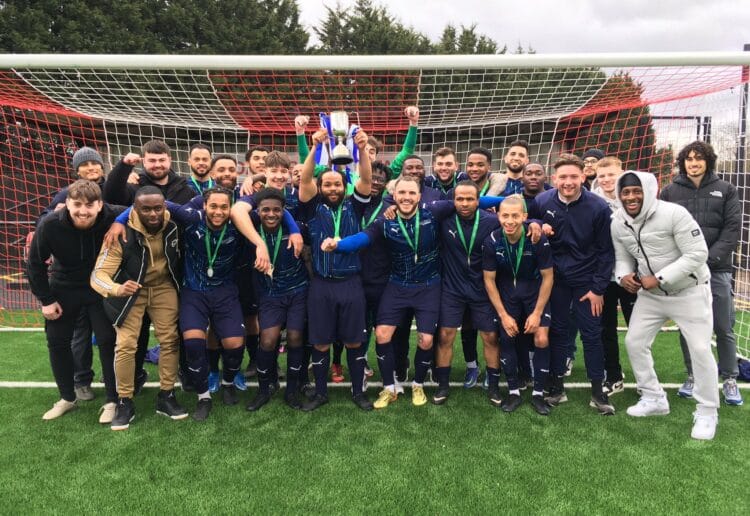 FC BAPCO lift the trophy Picture: Berks & Bucks FA