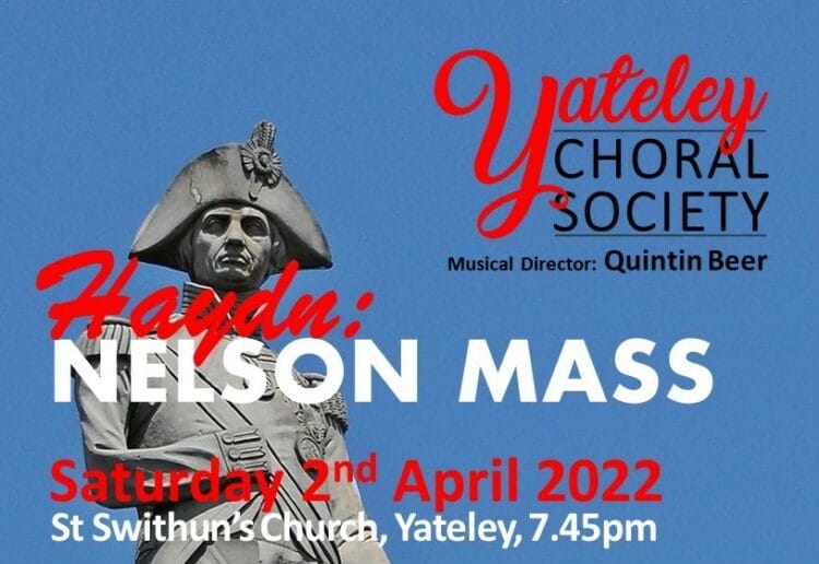 The poster for Yateley Choral Society's spring concert