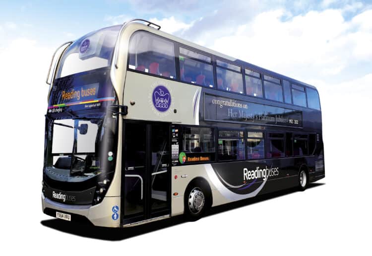 Reading Buses special platinum jubilee bus will be running from Reading to Buckingham Palace Road via Windsor Castle across the jubilee weekend Picture: Reading Buses