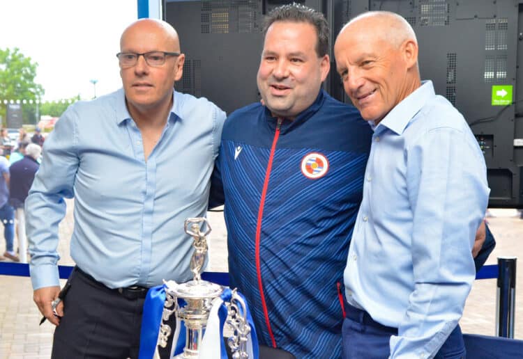 Reading FC legends match - Brian McDermiott (left), Steve Coppell (right) Pictures: Steve Smyth