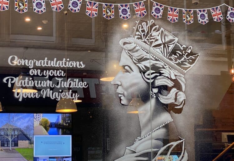 The special window display at Haslams in Reading Picture: Phil Creighton