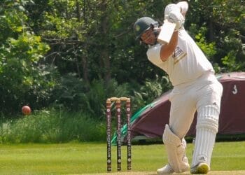 Binfield v Wokingham 2s (batting)Anthony Clapham batting.