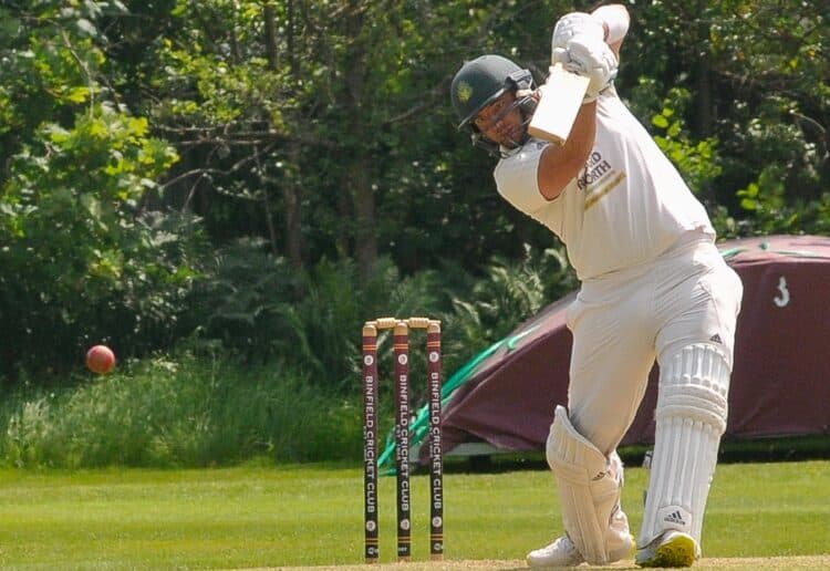 Binfield v Wokingham 2s (batting)Anthony Clapham batting.