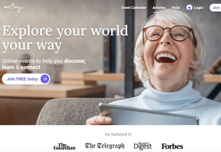 Mirthy is an online platform that aims to help people come together