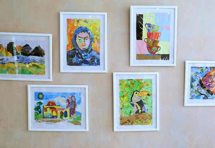 An art exhibition featuring work created by refugees is on show at Earley St Nicolas until July 31