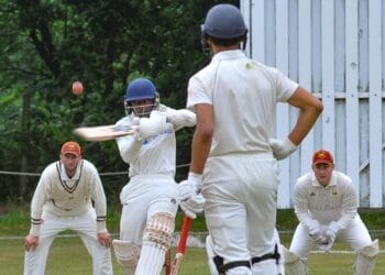 Eversley v Henley 2s (batting) Aakash Radhakrishnan batting