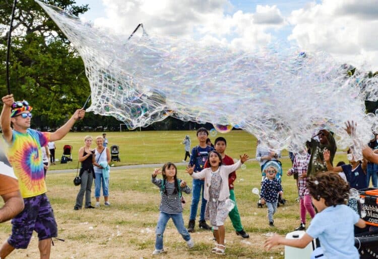 East Reading Festival on Sunday.

Bubble Fun.