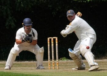 Sonning 2s (batting) v Bracknell Dan Anderson batting.