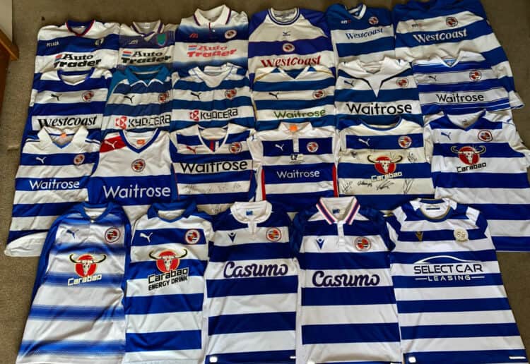 COMPLETED: Miles Wood-Blagrove is the proud owner of every Reading FC shirt since he was born in 1998. Picture: Miles Wood-Blagrove