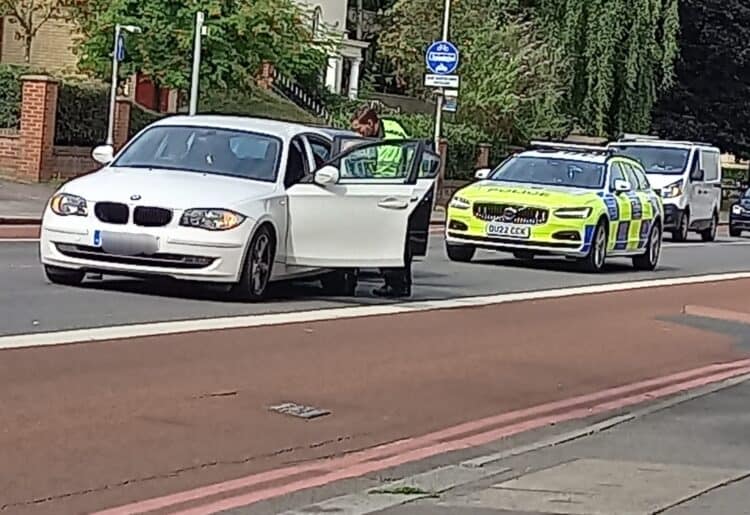 A traffic incident is causing minor disruption, through traffic is still flowing through while police investigate