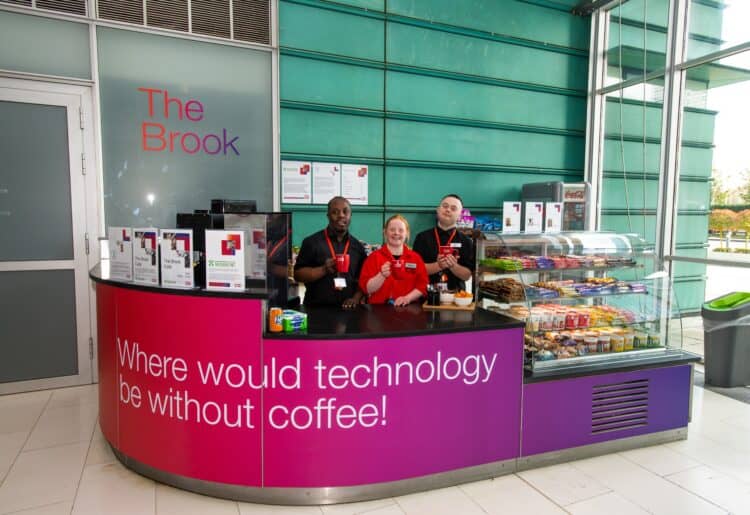The Brook cafe in the foyer of CGI's Reading offices