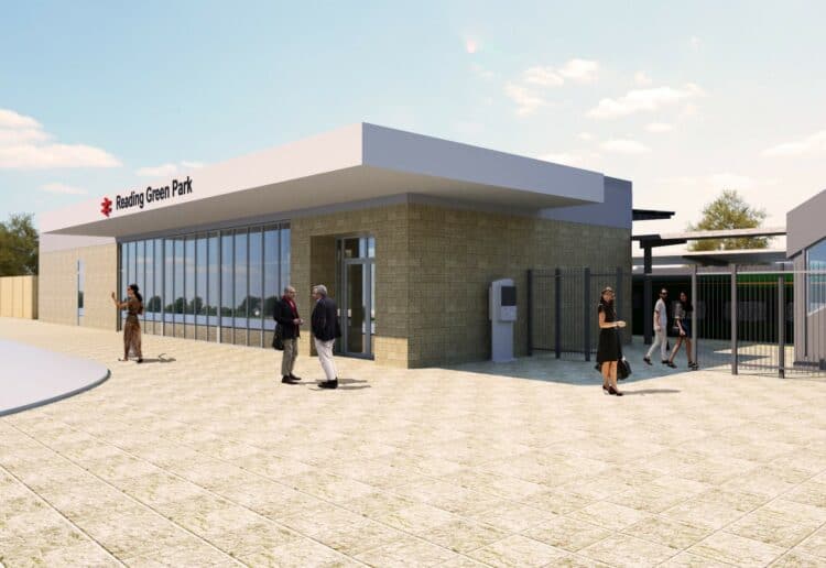 A CGI of the Green Park station