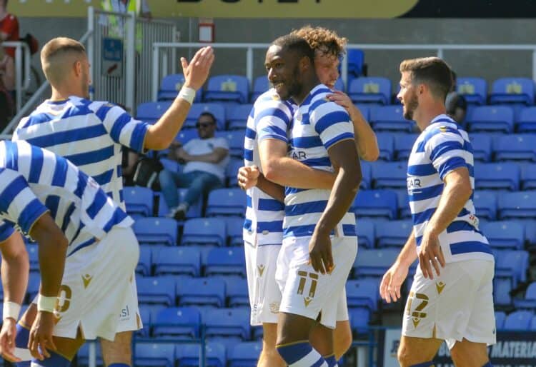 Yakou Meite was on target again as Reading overcame Wimbledon on Tuesday night Picture: Steve Smyth