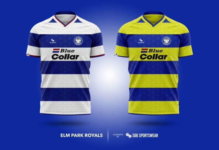 Elm Park Royals have released retro Reading FC kits, celebrating the club's most successful period Picture: Elm Park Royals