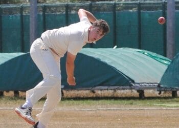 Wargrave v Great Brickhill (batting) Toby Greatwood bowling.