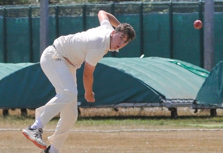 Wargrave v Great Brickhill (batting) Toby Greatwood bowling.