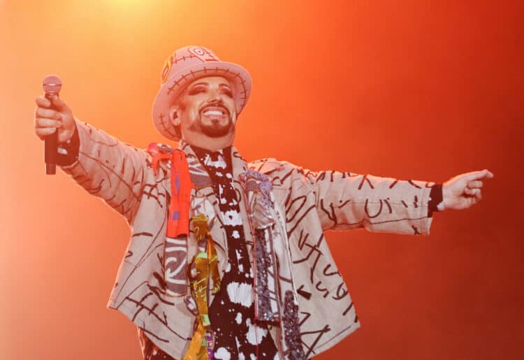 OH BOY: Headliners Culture Club delidhted the crowd and enigmatic frontman Boy George produced a stunning performance Picture: Dijana Capan/DVision Images