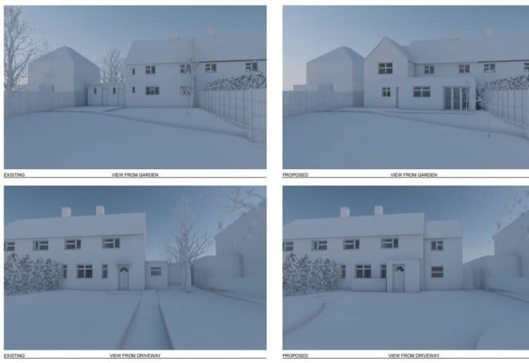 Artists impressions for the planned extension to a home in Coley Avenue Picture: hives architects