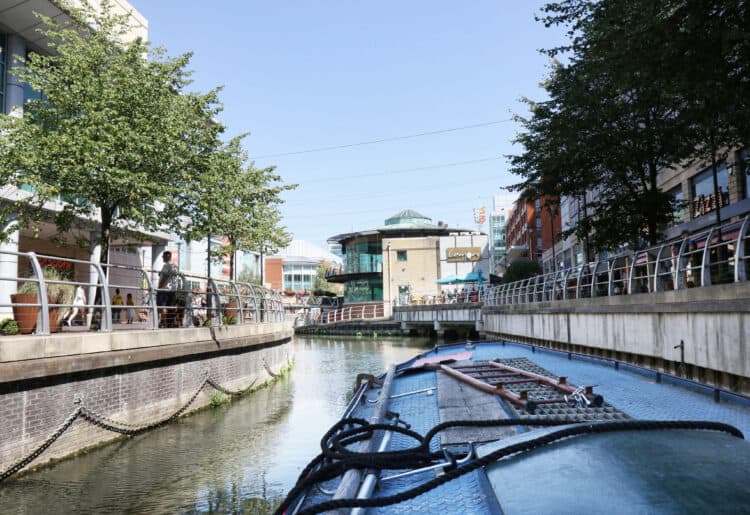 Reading Today 13th August 2022; Reading Branch of The Kennet and Avon Canal Trust boat trips; Reading by Boat coming up to the Oracle