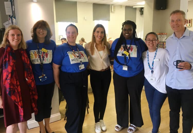 The guests spoke to NHS staff from MEET PEET who were conducting its new Well-being Wednesday project. Picture: Ji-Min Lee
