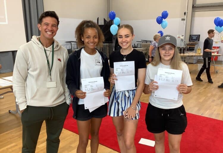 Football stars Laura Knight, Sophie Baigent and Megan Harper are headed to Southampton University, Reading FC and Southern University in Louisiana. Picture courtesy of John Madejski Academy