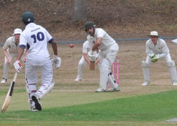 Crowthorne & Crown Wood CC v Shinfield CC (batting) Fakhir Ali batting.