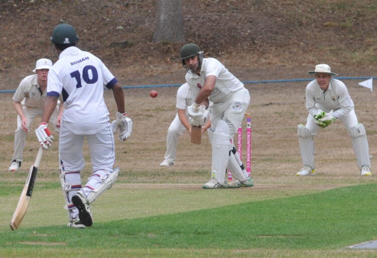 Crowthorne & Crown Wood CC v Shinfield CC (batting) Fakhir Ali batting.