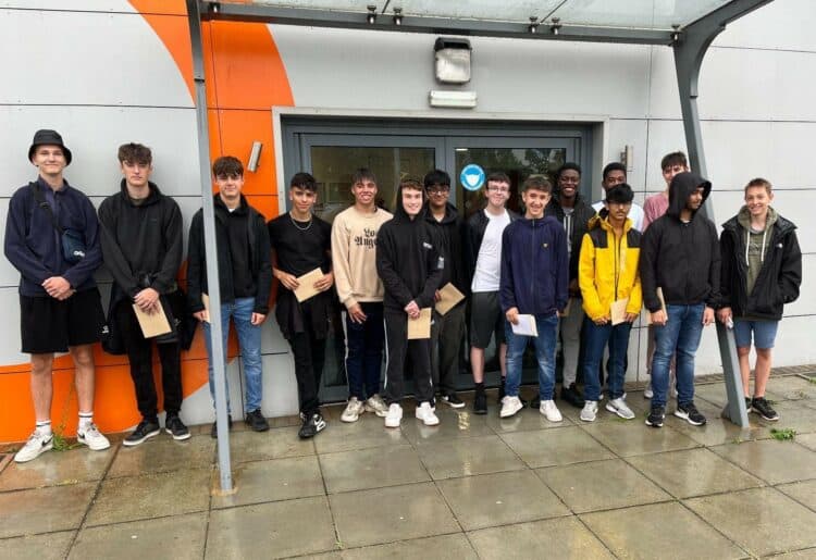 The Forest School pupils celebrate receiving their GCSE results Picture: The Forest School